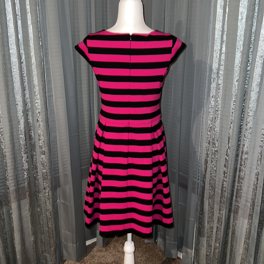 INC Black and Pink Striped Dress Size M - Picture 8 of 12